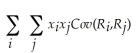 <strong>Which of the following formulas is INCORRECT?</strong> A)Variance of an equally Weighted Portfolio = (1 - )(Average Variance of Individual Stocks)+ (Average covariance between the stocks) B)Variance of a portfolio = C)Variance of a portfolio = D)Variance of a portfolio =