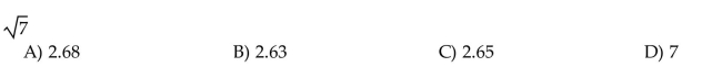 Find the square root, rounded to hundredths if necessary.