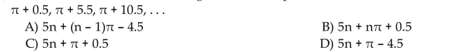 If the following is part of a geometric sequence, find the missing terms. Find the nth term of the following arithmetic sequence: