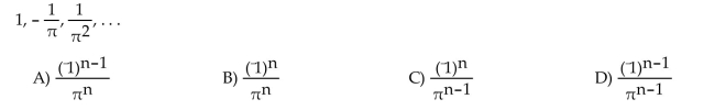 If the following is part of a geometric sequence, find the missing terms. Find the nth term of the following geometric sequence: