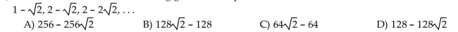 If the following is part of a geometric sequence, find the missing terms. Find the 15th term of the following geometric sequence: