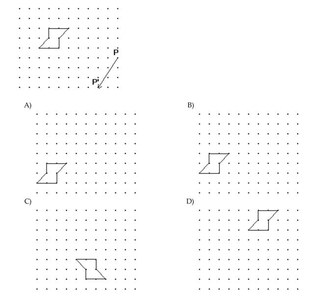Find the image of the given figure under the translation that takes P to P'.