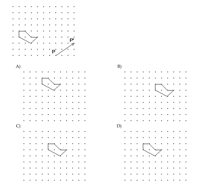 Find the image of the given figure under the translation that takes P to P'.