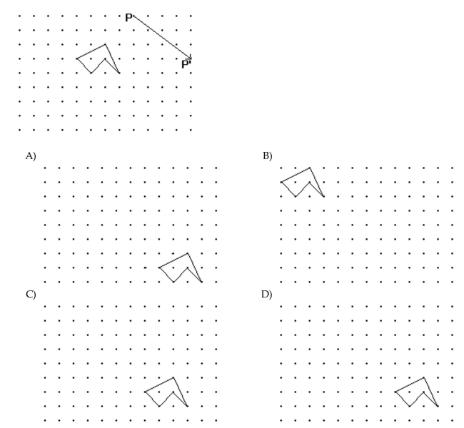 Find the image of the given figure under the translation that takes P to P'.