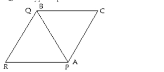 Solve. Consider the two congruent equilateral triangles ABC and PQR. If side AB is glued to side PQ, what type of quadrilateral is formed?