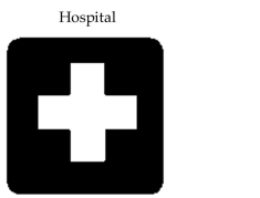 <strong>Various signs have symmetries. Determine if the following sign has line symmetry, turn symmetry, and/or point symmetry, if any. </strong> A)This sign has line symmetry and point symmetry. B)This sign has line symmetry, turn symmetry and point symmetry. C)This sign has turn symmetry and point symmetry. D)This sign has line symmetry only.