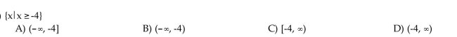 Write interval notation.
