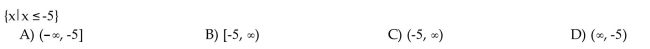 Write interval notation.