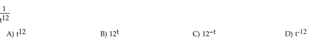 Express the following using negative exponents.