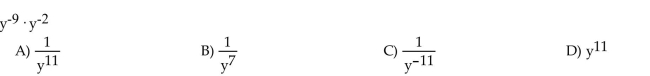 Express the following using negative exponents.