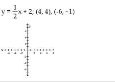 Show that the two ordered pairs are solutions to the given equation. Then use the graph of the two points to determine another solution. Answers may vary.