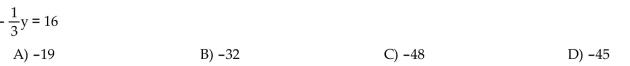 Solve the equation using the addition principle.