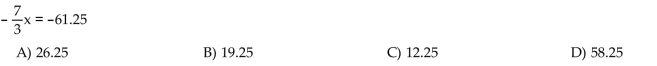 Solve the equation using the addition principle.