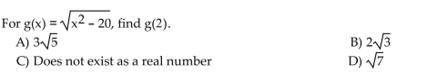 For the given function, find the indicated function value.