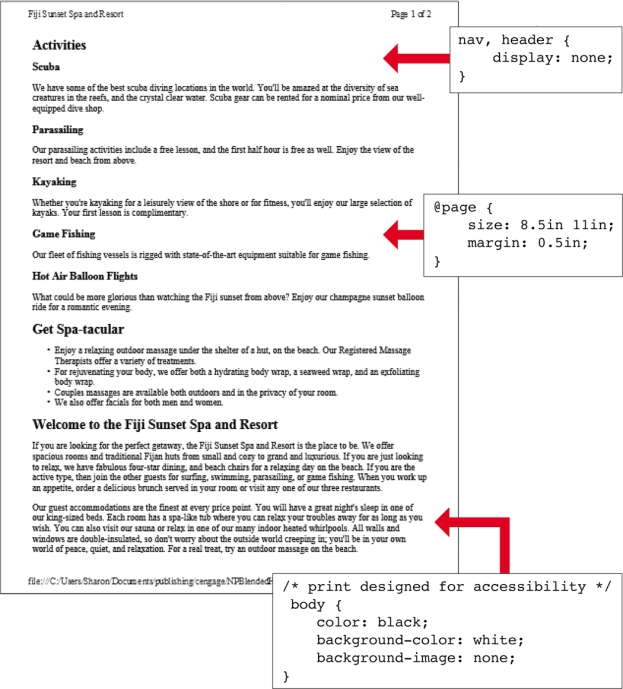 <strong> As shown in the accompanying figure,the @page ____ has properties for page size and margins.</strong> A) selector B) header C) index D) link