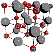 Below is a representation of the unit cell for nickel(II)oxide.How many O<sup>2</sup><sup>?</sup> anions are there in the unit cell?