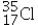 <strong>Determine the number of electrons and identify the correct symbol for an atom with 17 protons and 18 neutrons.</strong> A)17 electrons, B)18 electrons, C)17 electrons, D)17 electrons, E)18 electrons,