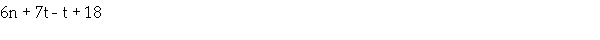 Simplify by combining like terms:
