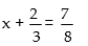 Solve the following equation: