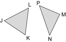 <strong>If 6LJK ÷ 6PNM which of the following conclusion is NOT true? </strong> A)LJ = PN B)zL = zP C)zK = zN D)KL = PM