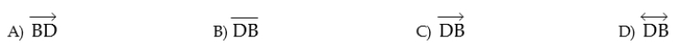 Which of the following is a correct name for the ray with endpoint D containing B?