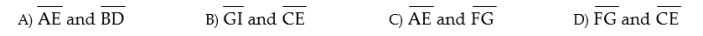 Which two line segments intersect?