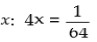 Solve for x: