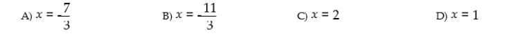 Solve for x: