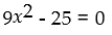Solve the following quadratic equation: