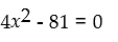 Solve the following quadratic equation: