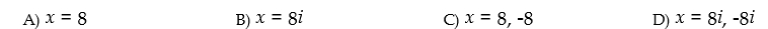 Solve the following quadratic using any method: