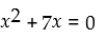 Solve the following quadratic equation: