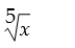 Write with fractional exponents:
