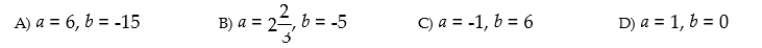 Solve the system of equations using the addition method: 3a + b = 3 A + 2b = 11