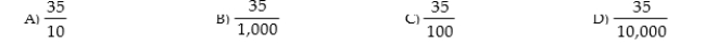 Write 0.035 as a fraction with a power-of-ten denominator