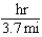 <strong>Consider a situations in which where you are walking at 3.7 miles per hour.Which of the following is true of the Per expression given in this statement?</strong> A)3.7 mi = 1 hr B) C) D)Distance in miles is directly proportional to time in hours. E)All of these are true for the given Per expression.