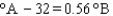 <strong>Consider the three thermometers shown in the image. Which of the following equations correctly represents the equation relating reading on the A thermomter to the B thermometer?</strong> A) B) C) D) E)