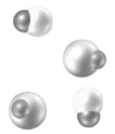 <strong>Which of the following particulate-level picture might be associated with the name silver?</strong> A) B) C) D) E)