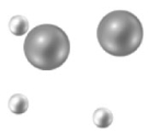 <strong>Which of the following particulate-level picture might be associated with the name silver?</strong> A) B) C) D) E)