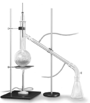 <strong>Examine the apparatus shown in the following image. This apparatus would useful in which of the following separations?</strong> A)oxygen from nitrogen dioxide B)sand from a mixture of sand and water C)rubbing alcohol from a mixture of rubbing alcohol and water D)iron filings from cereal E)hydrogen and oxygen from water
