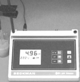 A pH meter is used to test the pH of a solution.See the figure below. How is the solution classified?