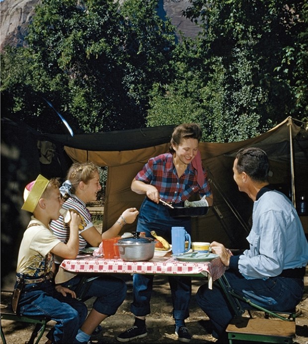 <strong>For the following question,refer to the following photograph of a family at Zion National Park,Utah,in the 1950s. The photograph above most directly reflects</strong> A) the rise of the Sunbelt as an economic force. B) the profound changes that the family structure of Americans was undergoing. C) the increase in the number of working women,leading to changes in social attitudes. D) economic growth and a general sense of optimism.