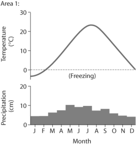 <strong><sup> </sup> <sup> </sup> <sup> </sup> <sup> </sup> Figure 49.3 Which of the following terms does NOT describe how much all of the plants in a biome grow?</strong> A) productivity B) aboveground biomass C) photosynthetic quotient D) net primary productivity