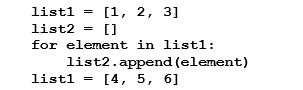 <strong>What will be the value of the variable list2 after the following code executes?  </strong> A) [1, 2, 3] B) [4, 5, 6] C) [1, 2, 3, 4, 5, 6] D) Nothing; this code is invalid <div style=padding-top: 35px> 