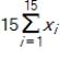 Sigma notation for determining median of 15 values is .