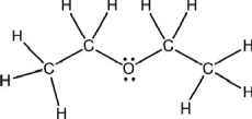 <strong>What type of chemical formula is shown for diethyl ether? </strong> A)molecular B)structural C)condensed structural D)ball-and-stick E)space-filling