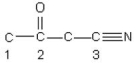 Identify the hybridization of the atomic orbitals on carbon atoms labeled 1, 2, and 3.The hydrogen atoms and lone pair electrons are not shown in the diagram.