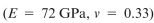 An aluminum bar of diameter 50 mm cannot exceed a diameter of 50.1 mm when compressed by axial force P. The maximum acceptable compressive load P is approximately: (A) 190 kN (B) 200 kN (C) 470 kN (D) 860 kN