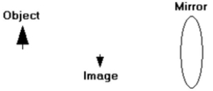 <strong>While looking into a mirror, you notice that the image of a tree is projected onto the back of a chair (the positions of the tree and image are shown below). You must be looking into </strong> A) a plane mirror. B) a convex mirror. C) a concave mirror. D) a negative mirror.