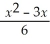 <strong>The domain of f(x)= is</strong> A) all real numbers B) all real numbers except 6 C) all real numbers except 0 D) all real numbers except 0 and 3 E) all real numbers except 0, 3, and 6